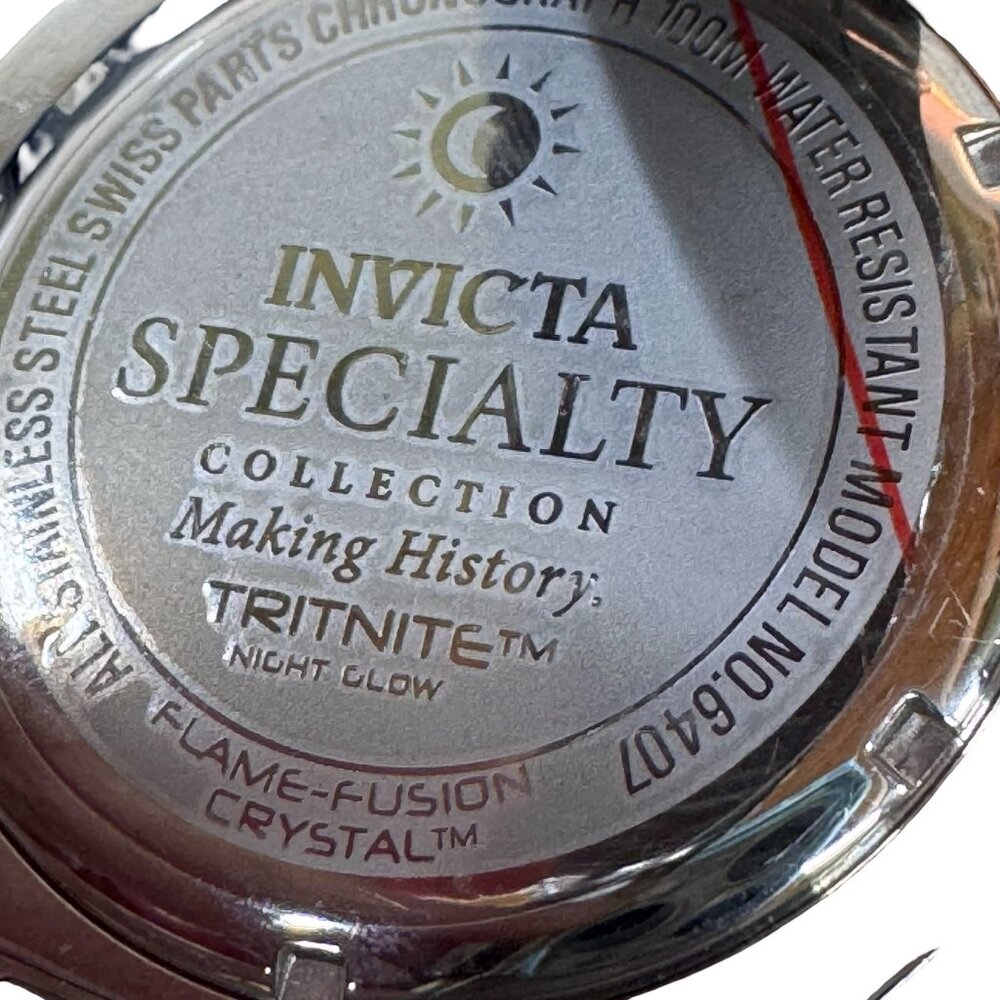 Invicta Mens Specialty Tritnite Night Glow Watch Stainless Steel Black  6407 - Picture 5 of 11